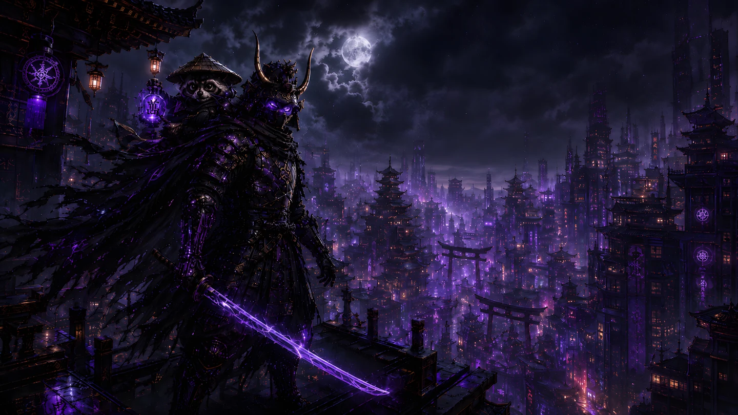 The blade over the city